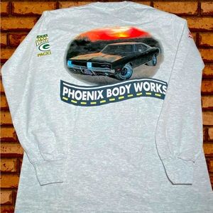 BODY SHOP MUSCLE CAR LONG SLEEVE SHIRT SIZE MEDIUM